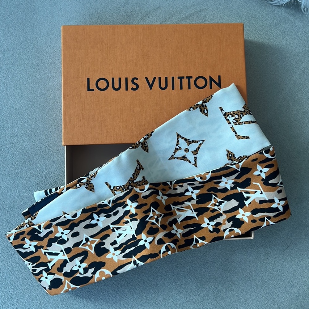 Louis Vuitton Giant Jungle Monogram Bandeau Silk Scarf